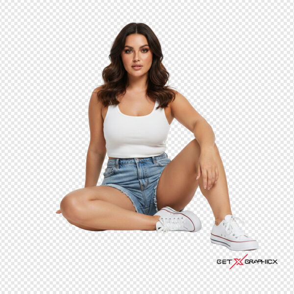 Hip Hop Sitting Model PNG 05