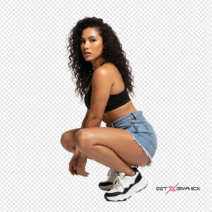 Hip Hop Squat Model PNG 01