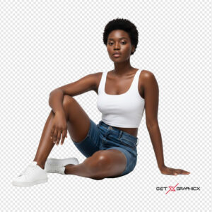Hip Hop Sitting Model PNG 06